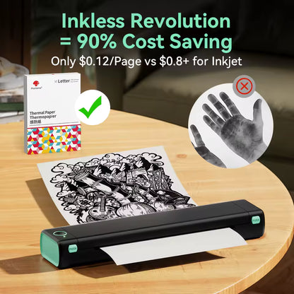 Portable inkless printer