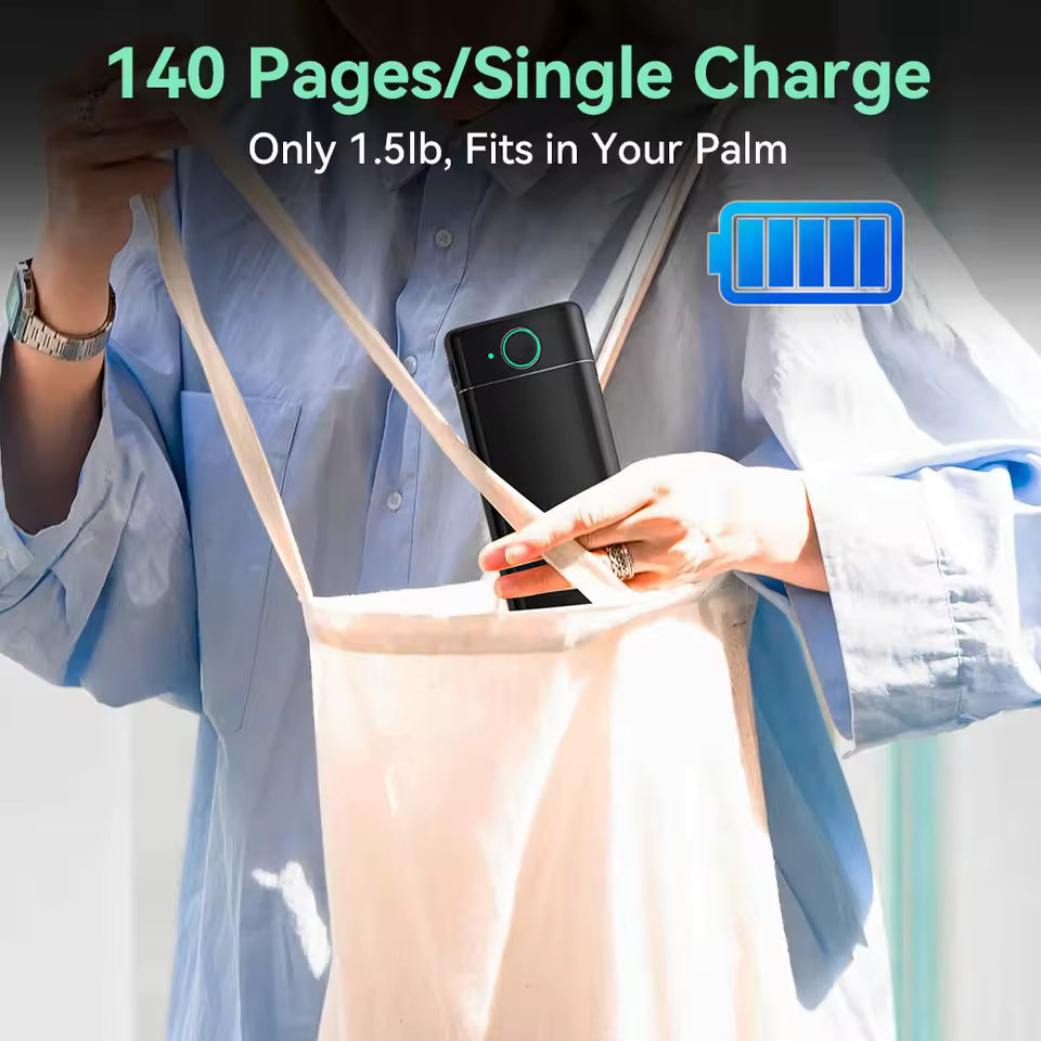 Portable inkless printer